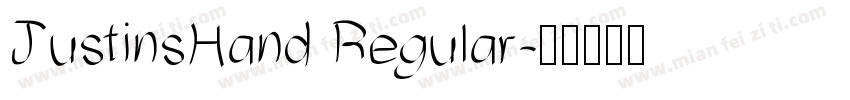 JustinsHand Regular字体转换
